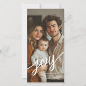 Cartes Pour Fêtes Annuelles Joy - Modern Script Photo - simple (Devant)