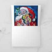 CARTES POUR FÊTES ANNUELLES JOY MUSICAL PÈRE NOËL NOËL REMERCIE (Intérieur)