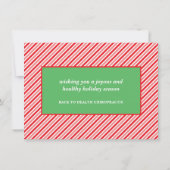 Cartes Pour Fêtes Annuelles JOY Ornament Stripes Chiropratique Appartement de  (Dos)