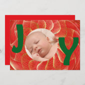 Cartes Pour Fêtes Annuelles Joy Photo (Devant / Derrière)