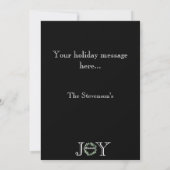 Cartes Pour Fêtes Annuelles Joy Photo Élégant Noël Personnalisé (Dos)