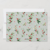 Cartes Pour Fêtes Annuelles JOY Pine Cone Red Berry Birds Noël (Dos)