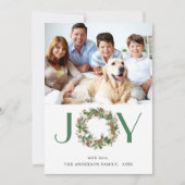 Cartes Pour Fêtes Annuelles JOY Pine Cones Fir Wreath Noël 4 PHOTO (Devant)