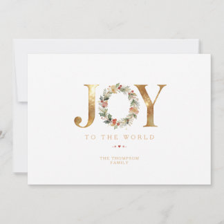 Cartes Pour Fêtes Annuelles Joy Poinsettia Floral Noël Vœux TMF26