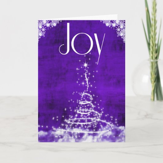 Cartes Pour Fêtes Annuelles Joy Purple (Devant)