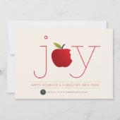 Cartes Pour Fêtes Annuelles Joy Rouge Pomme en santé Entreprise moderne (Devant)