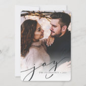Cartes Pour Fêtes Annuelles Joy Script | Élégant Noël vertical (Devant)