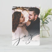 Cartes Pour Fêtes Annuelles Joy Script | Élégant Noël vertical (Debout devant)