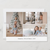 Cartes Pour Fêtes Annuelles Joy Script Photo Collage Noël (Dos)