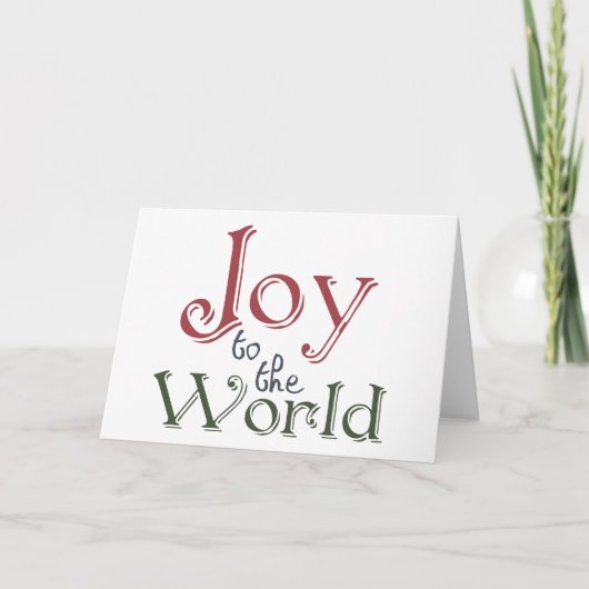 Cartes Pour Fêtes Annuelles Joy to the world (Devant)