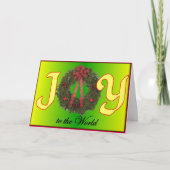 Cartes Pour Fêtes Annuelles Joy to the World Greeting Card (Devant)