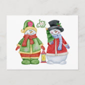 Cartes Pour Fêtes Annuelles Joy to the World - Jote Christmas Snowmen (Devant)