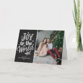 Cartes Pour Fêtes Annuelles Joy To The World Lettering Chalkboard Photo (Devant)
