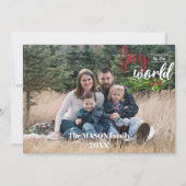 Cartes Pour Fêtes Annuelles Joy To The World Photo Holiday Card (Devant)