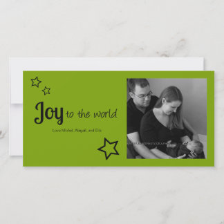 Cartes Pour Fêtes Annuelles Joy to the World - Simply Modern Holiday Noël