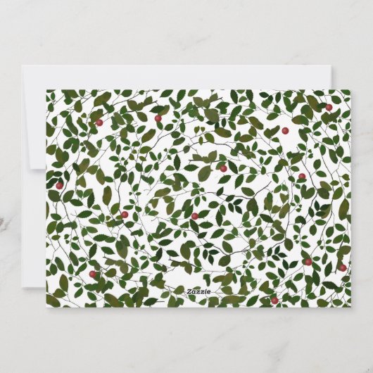 Cartes Pour Fêtes Annuelles Joy To The World Wreath Photo Noël (Dos)