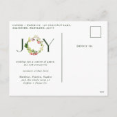 Cartes Pour Fêtes Annuelles Joyau botanique d'aquarelle moderne vacances d'ent (Dos)