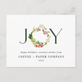 Cartes Pour Fêtes Annuelles Joyau botanique d'aquarelle moderne vacances d'ent (Devant)