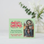 Cartes Pour Fêtes Annuelles JOYE NOËL PHOTO D'ARCHITECTURE PERSONNALISÉE Noël (Debout devant)