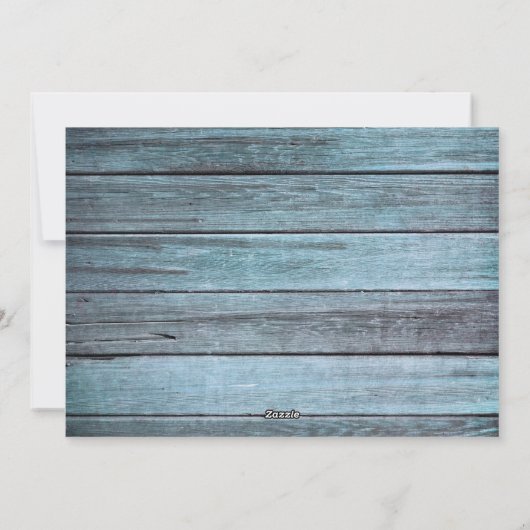 CARTES POUR FÊTES ANNUELLES JOYE NOËL RUSTIQUE PLAGE EN BOIS PHOTO (Dos)