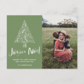 Cartes Pour Fêtes Annuelles Joyeaux Noel Famille Photo Noël Vert (Devant)