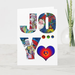 CARTES POUR FÊTES ANNUELLES JOYER AMOUR MUSICAL XMAS FÊTE / PÈRE NOËL AVEC VIO
