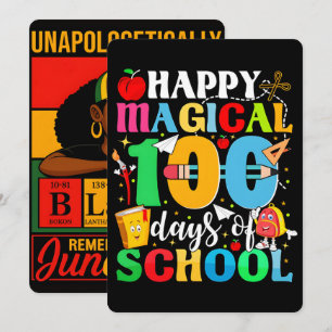 Cartes Pour Fêtes Annuelles Joyeuse 100 jours magiques d'école Affiche 2026