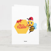 Cartes Pour Fêtes Annuelles Joyeuse abeille de Noël (Dos)