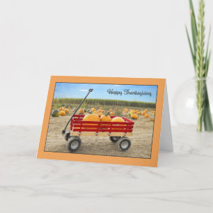 Cartes Pour Fêtes Annuelles Joyeuse Action de grâce pour quiconque Chariot ple