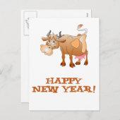 Cartes Pour Fêtes Annuelles Joyeuse Année Vache (Devant / Derrière)