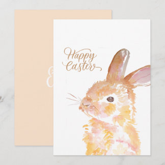 Cartes Pour Fêtes Annuelles Joyeuse aquarelle de Pâques mignonette lapin