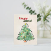 Cartes Pour Fêtes Annuelles Joyeuse aquarelle moderne de Noël (Debout devant)