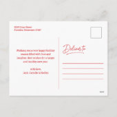 Cartes Pour Fêtes Annuelles Joyeuse calligraphie de Noël Letting Photo (Dos)