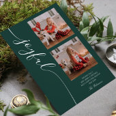 Cartes Pour Fêtes Annuelles Joyeuse calligraphie de Noël Script Photo