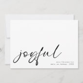 Cartes Pour Fêtes Annuelles Joyeuse calligraphie minimaliste Noël (Devant)