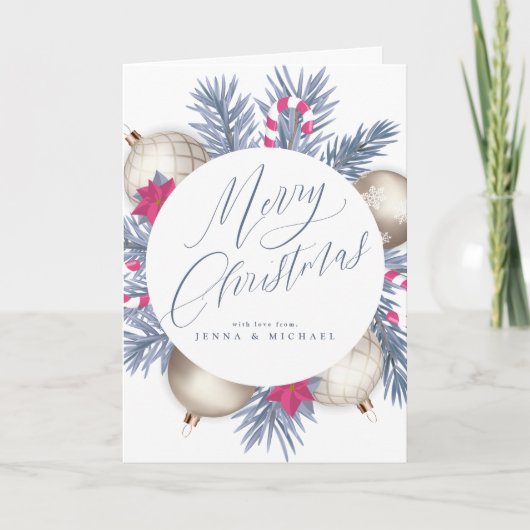 Cartes Pour Fêtes Annuelles Joyeuse couronne de Noël (Devant)