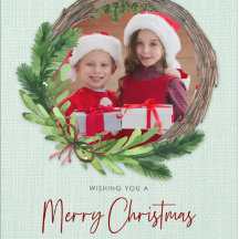 Joyeuse couronne de Noël Photo moderne