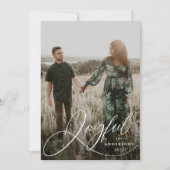 Cartes Pour Fêtes Annuelles Joyeuse Elegance Script Photo Holiday Card (Devant)