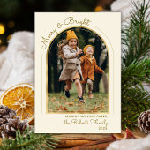 Cartes Pour Fêtes Annuelles Joyeuse et brillante année en examen Arche d'or ph