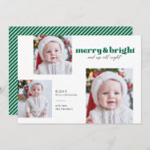 Cartes Pour Fêtes Annuelles Joyeuse et brillante Funny Baby First Christmas Ca (Devant / Derrière)
