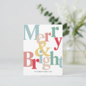 Cartes Pour Fêtes Annuelles Joyeuse et brillante typographie moderne (Debout devant)