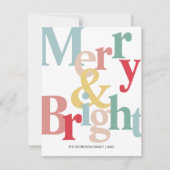 Cartes Pour Fêtes Annuelles Joyeuse et brillante typographie moderne (Devant)