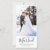 Cartes Pour Fêtes Annuelles Joyeuse et mariée Calligraphie Noël (Devant)