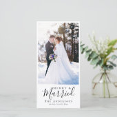 Cartes Pour Fêtes Annuelles Joyeuse et mariée Calligraphie Noël (Debout devant)