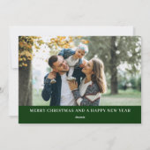 Cartes Pour Fêtes Annuelles Joyeuse et verte Holly Wreath 2 Photo (Dos)