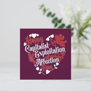 Cartes Pour Fêtes Annuelles Joyeuse Exploitation Capitaliste de la Tendresse