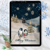 Cartes Pour Fêtes Annuelles Joyeuse famille de manchots