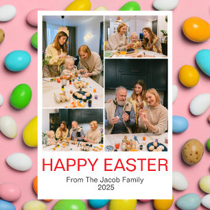 Cartes Pour Fêtes Annuelles Joyeuse famille de Pâques, quatre Pâques collage p