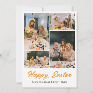 Cartes Pour Fêtes Annuelles Joyeuse famille de Pâques, quatre Pâques collage p