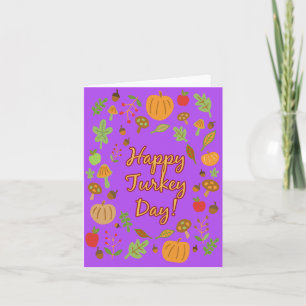 Cartes Pour Fêtes Annuelles Joyeuse fête de la dinde !